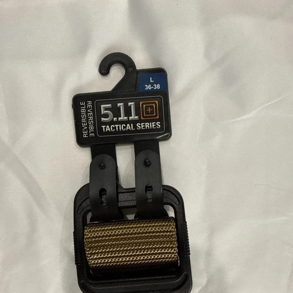 5.11 Tactical Belt Mens Large 1.75 Double Duty TDU Reversible Tan Black Nylon L
